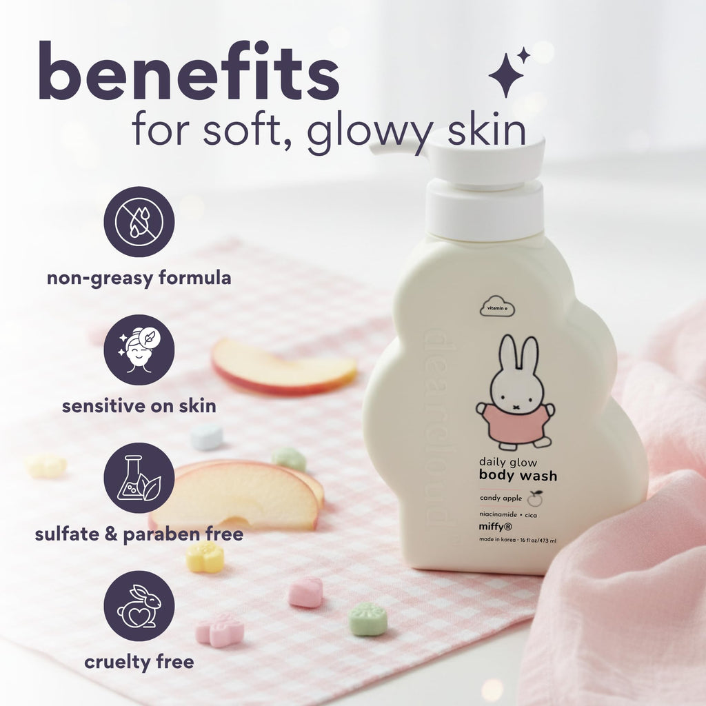Dearcloud Miffy Daily Glow Body Wash – Niacinamide, Cica & Vitamin C