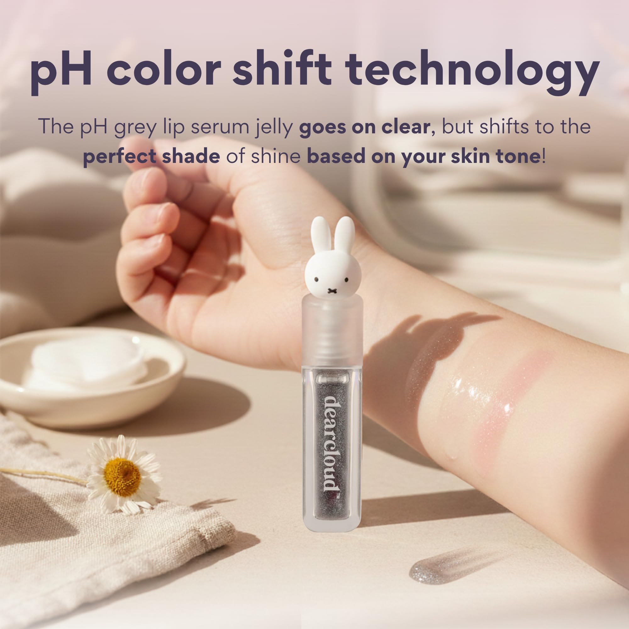 dearcloud Miffy Lip Serum Jelly Duo — Hydrating Lip Serum & pH Color Changing Gloss Set