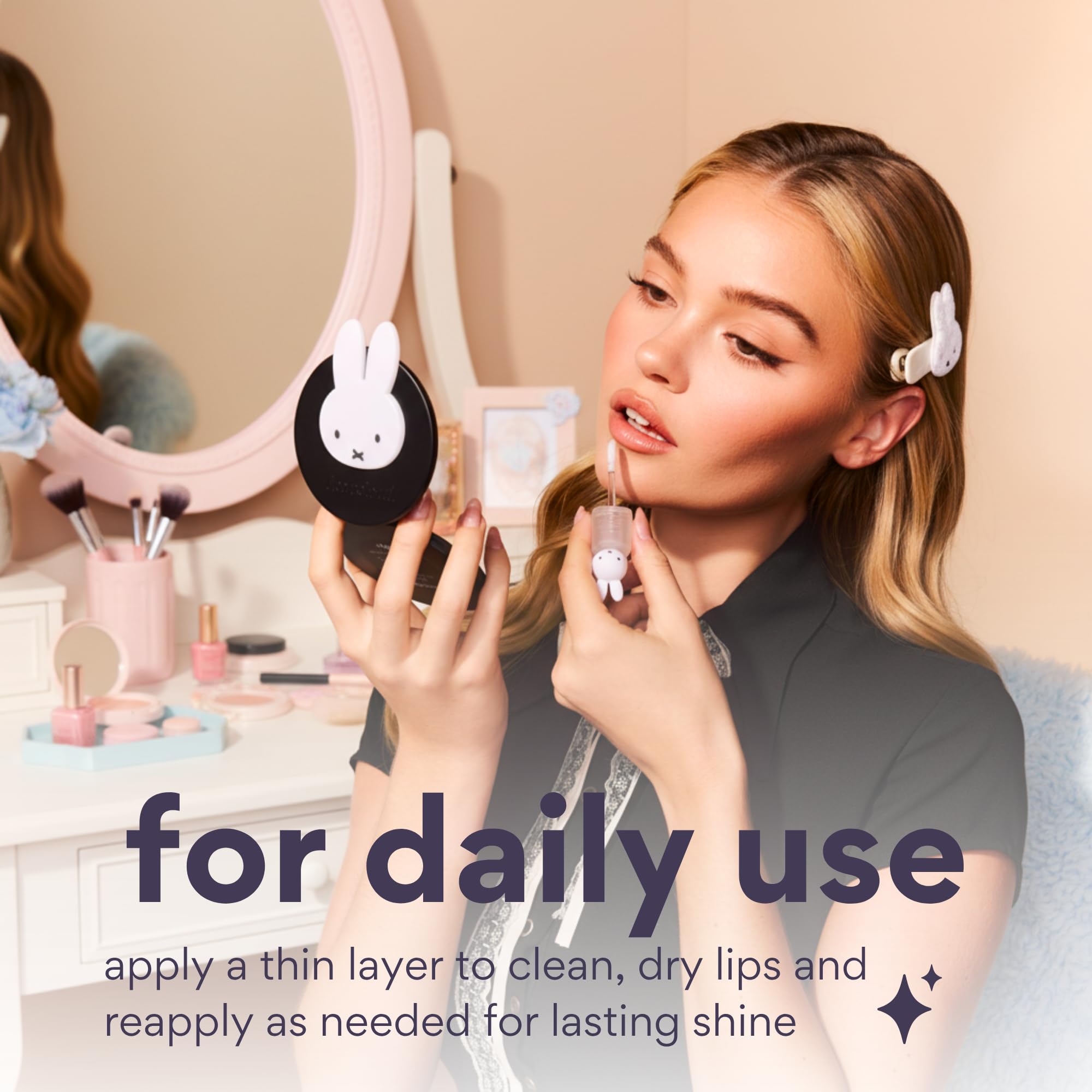 dearcloud Miffy Lip Serum Jelly Duo — Hydrating Lip Serum & pH Color Changing Gloss Set