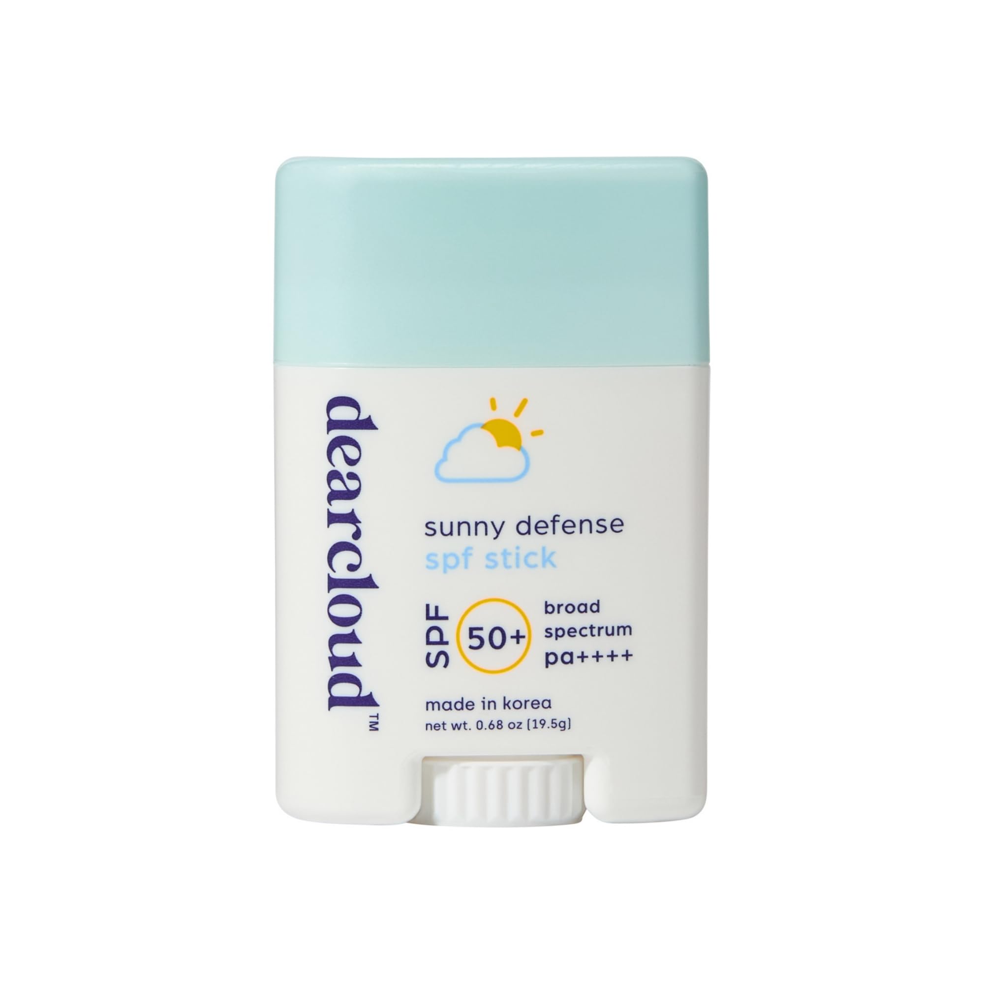 dearcloud Sunny Defense Sunscreen Stick SPF 50+ PA++++ | Korean Face & Travel Size (.68 oz)
