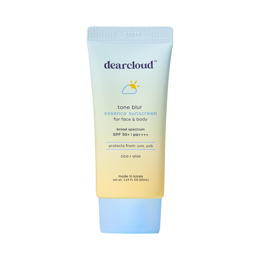 Dearcloud Tone Blur Essence Sunscreen SPF 50+ PA++++ — Vegan Face Primer Sunscreen (1.69 fl oz)