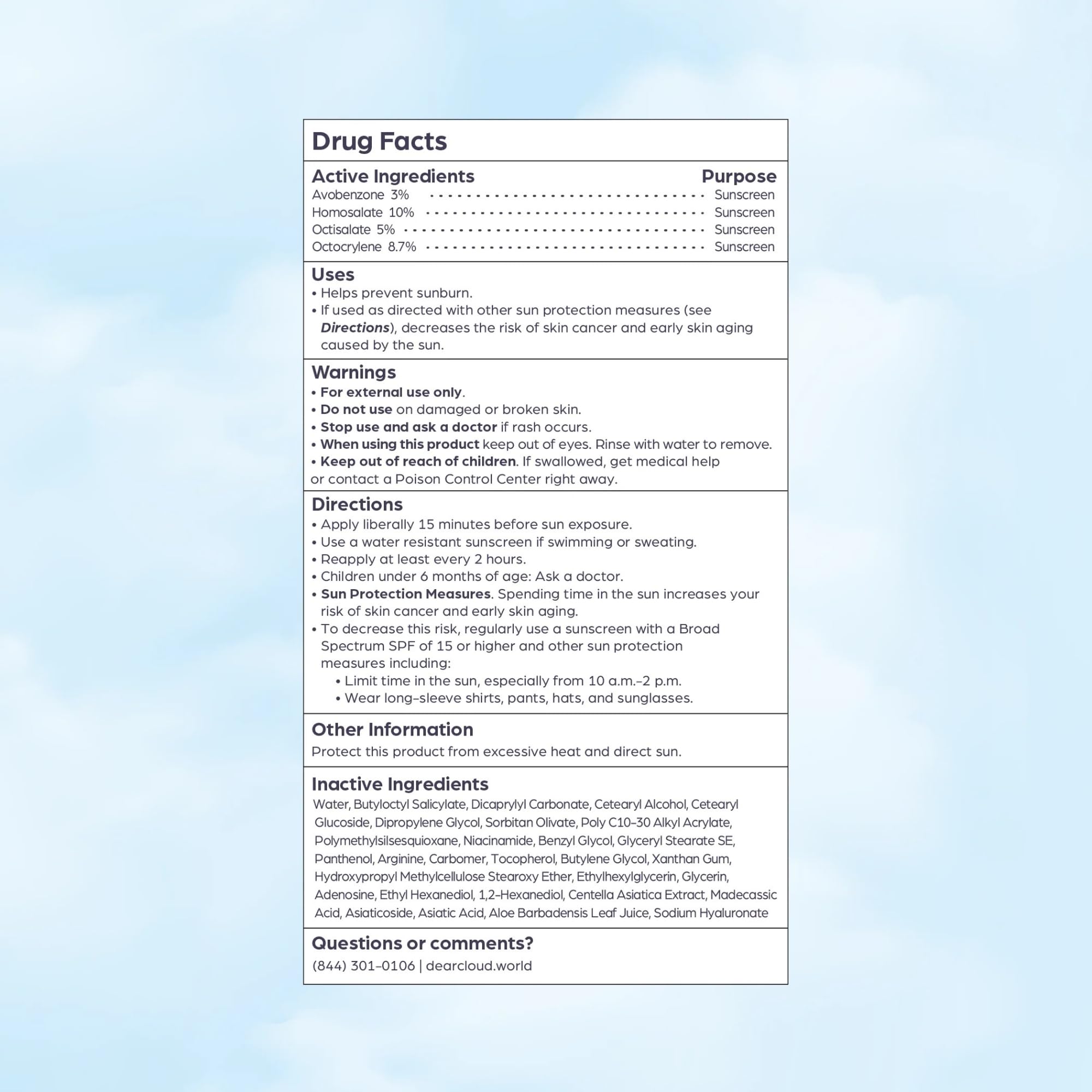Dearcloud Tone Blur Essence Sunscreen SPF 50+ PA++++ — Vegan Face Primer Sunscreen (1.69 fl oz)