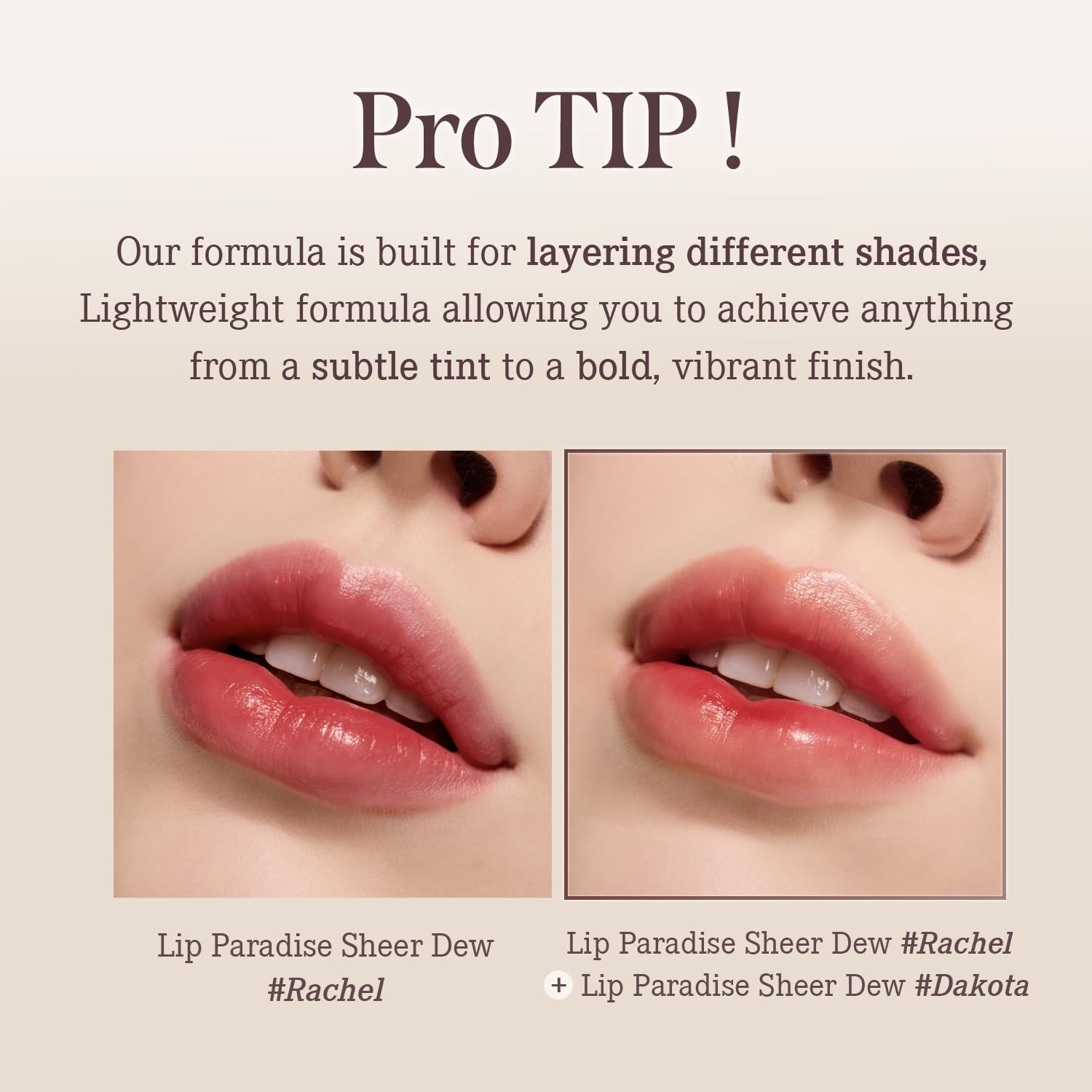 DEARDAHLIA Lip Paradise Sheer Dew Lipstick (Megan) – Hydrating, Buildable Color