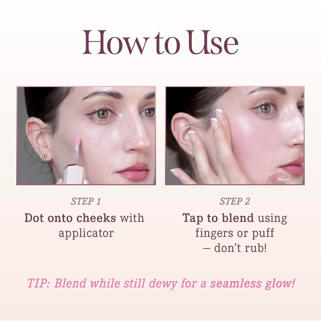 DEAR DAHLIA Petal Drop Blush Glory – Watercolor Finish, Buildable Color, All-Day Hydration, Vegan Korean Beauty