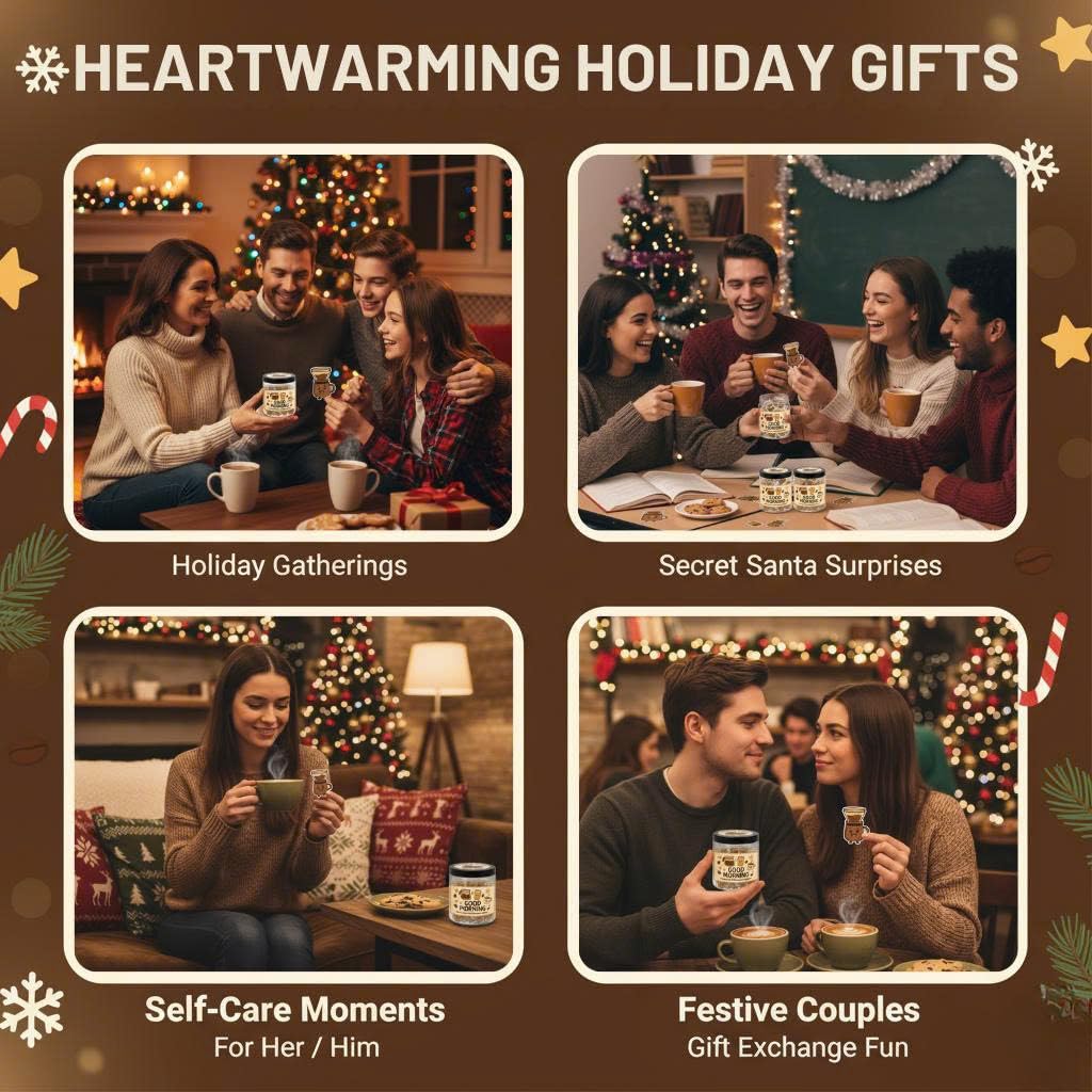 DEARMINE Positive Coffee Jar with 60 Affirmation Cards – Gift for Coffee Lovers