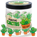 DEARMINE Positive Cactus Jar — 60 Daily Affirmations for Daily Motivation & Desk Decor