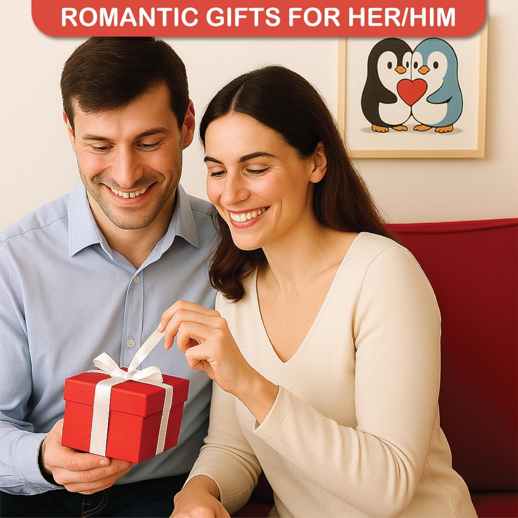 DEARMINE 60 Love Notes for Him & Her — Penguin Couple Long-Distance Gift Jar