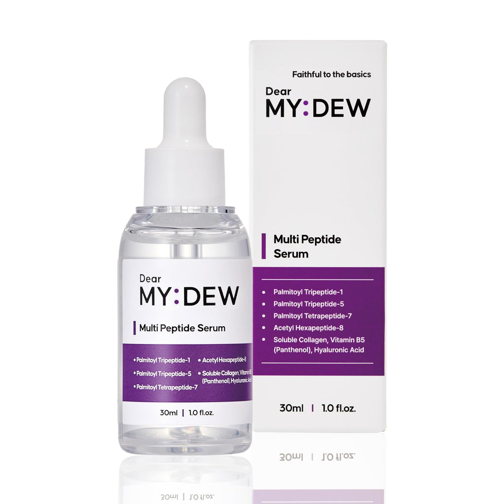 DearMYDEW Multi Peptide Complex Serum – Matrixyl 3000, Argireline, Vegan Collagen, Niacinamide & Hyaluronic Acid | 1 fl oz