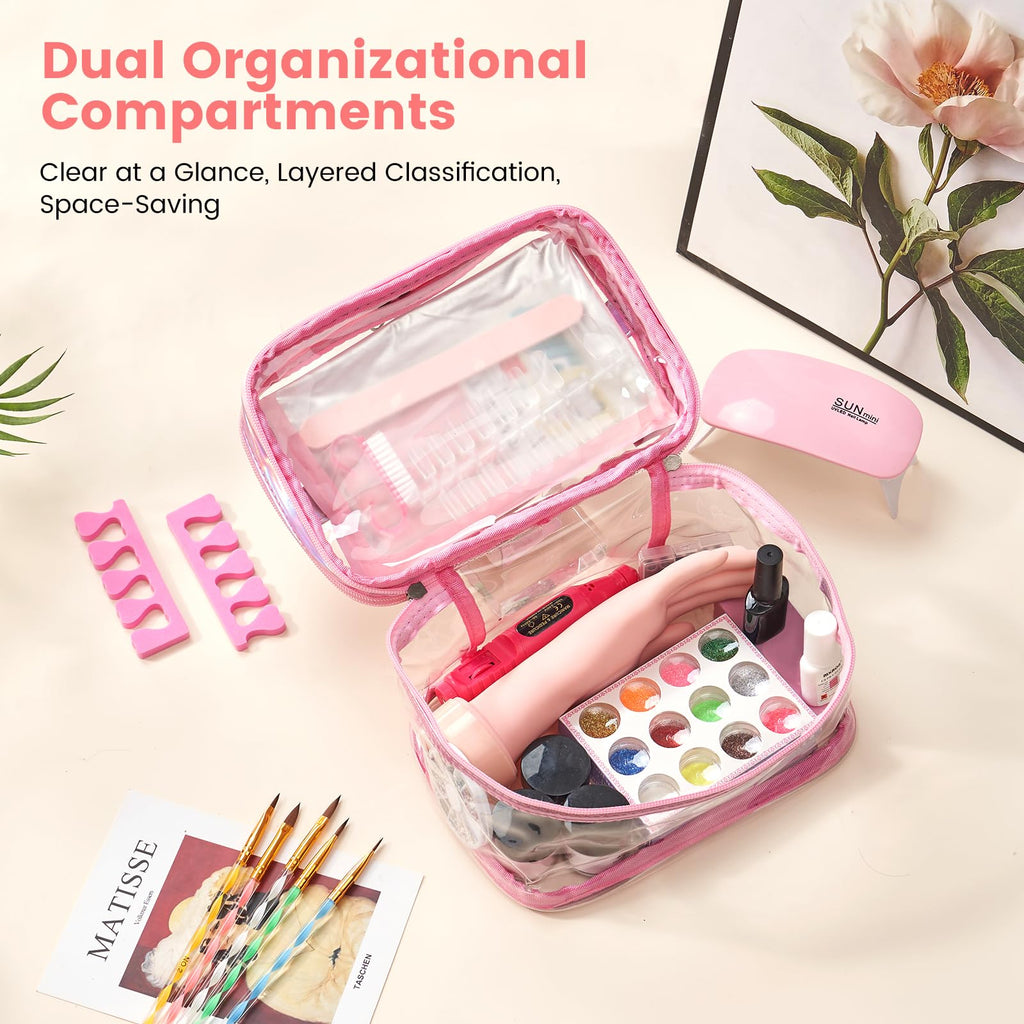 Deciniee Nail Kit for Beginners — All-in-One Acrylic Powder & Liquid Set (Pink)