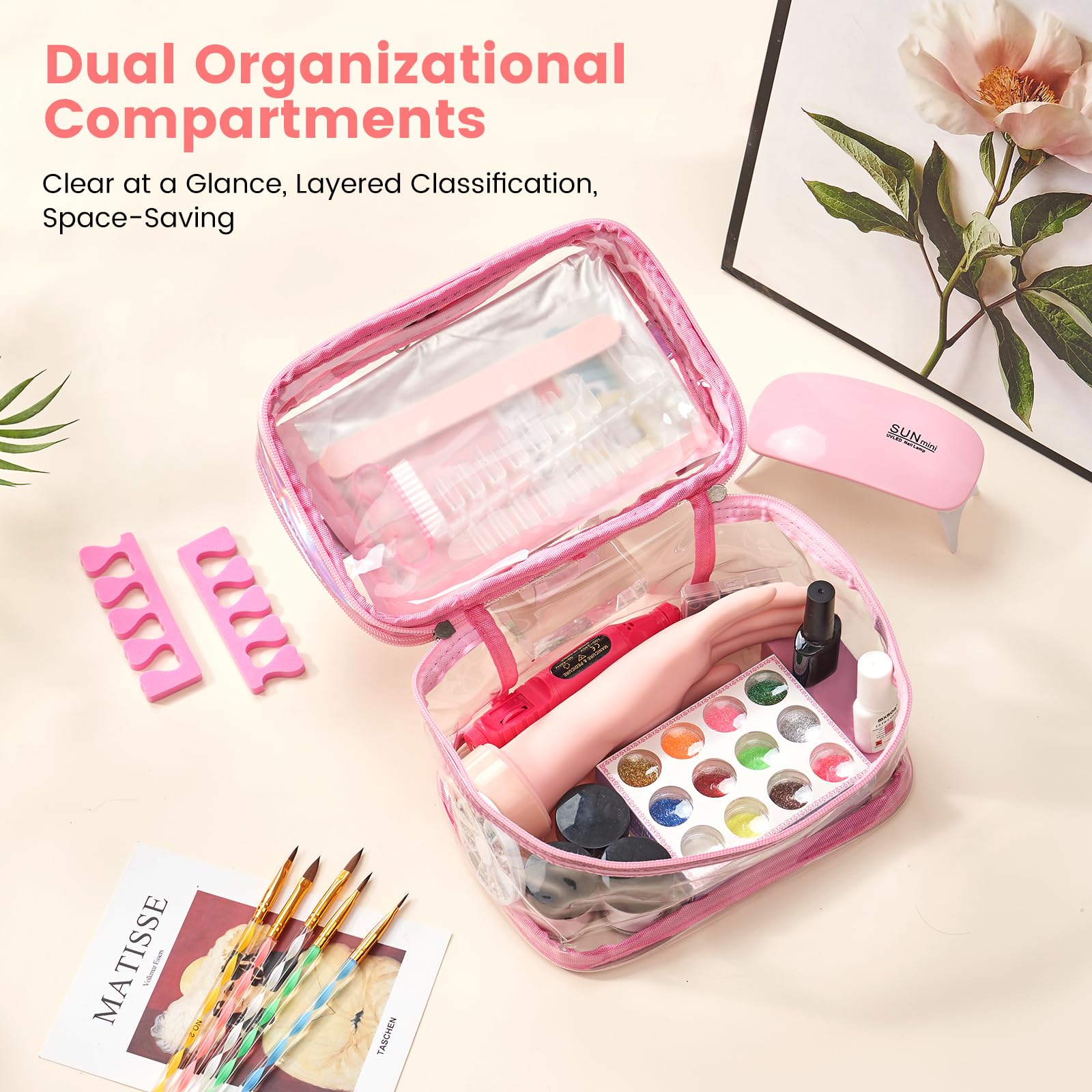 Deciniee Nail Kit for Beginners — All-in-One Acrylic Powder & Liquid Set (Pink)
