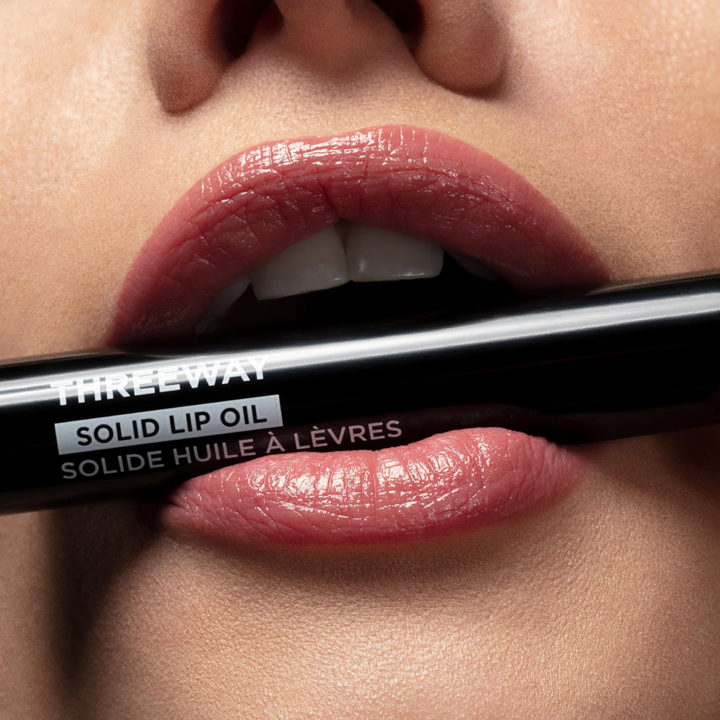 Deck of Scarlet Threeway Solid Lip Oil – Vegan Hyaluronic Acid, Coral Rose
