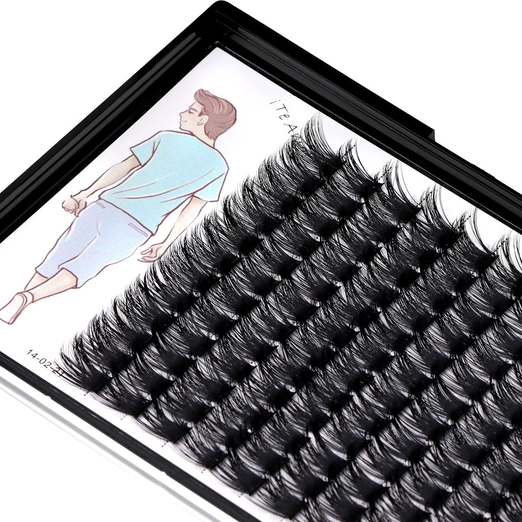 Dedila Large Tray Grafted Wide-Stem Lashes | 120 Clusters, D Curl, 8-20mm (16mm Available)