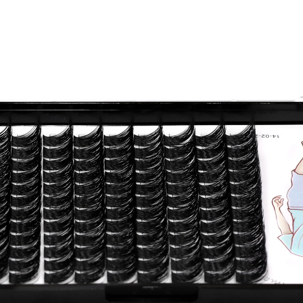Dedila Large Tray Grafted Wide-Stem Lashes | 120 Clusters, D Curl, 8-20mm (16mm Available)