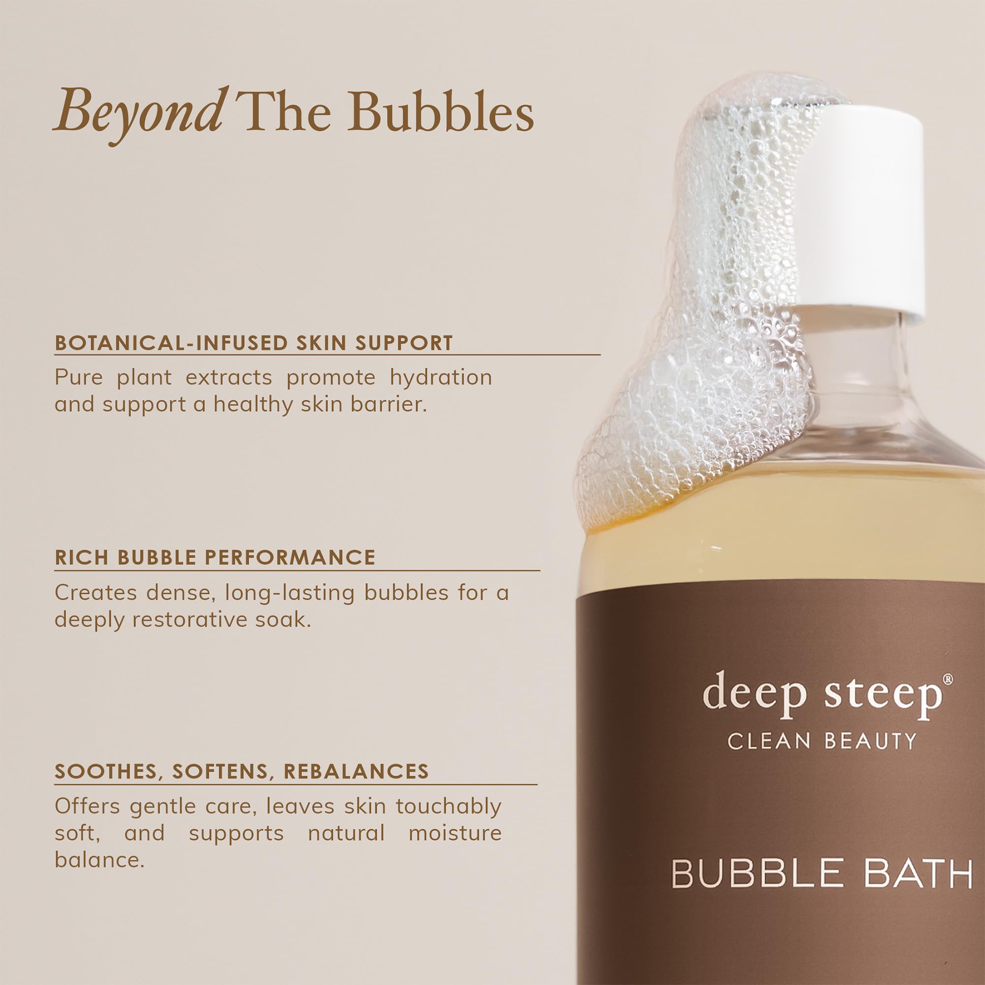 Deep Steep Bubble Bath Lemon Cream 17 oz x2 | Hypoallergenic, Sulfate-Free Soak with Shea Butter & Argan Oil