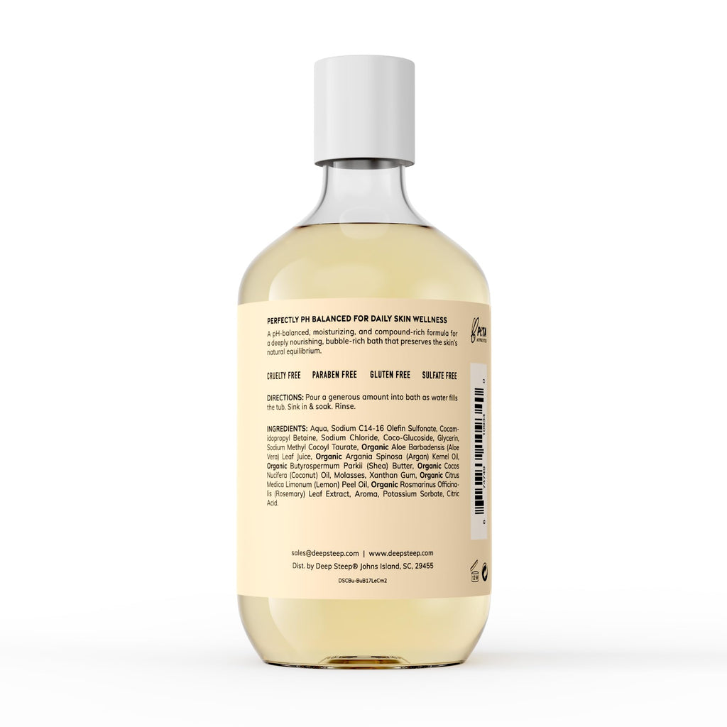 Deep Steep Bubble Bath Lemon Cream 17 oz x2 | Hypoallergenic, Sulfate-Free Soak with Shea Butter & Argan Oil