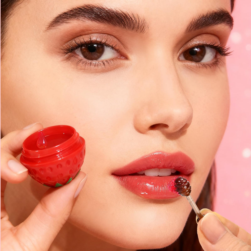 Deepmind 6-Piece Mini Bee Lip Mask Set – Overnight Lip Treatment with Strawberry, Lemon, Peach & Cherry