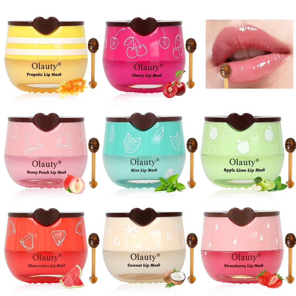 Deepmind 8-Piece Bee Lip Balm Lip Mask Honey Pot – Propolis Overnight Hydration