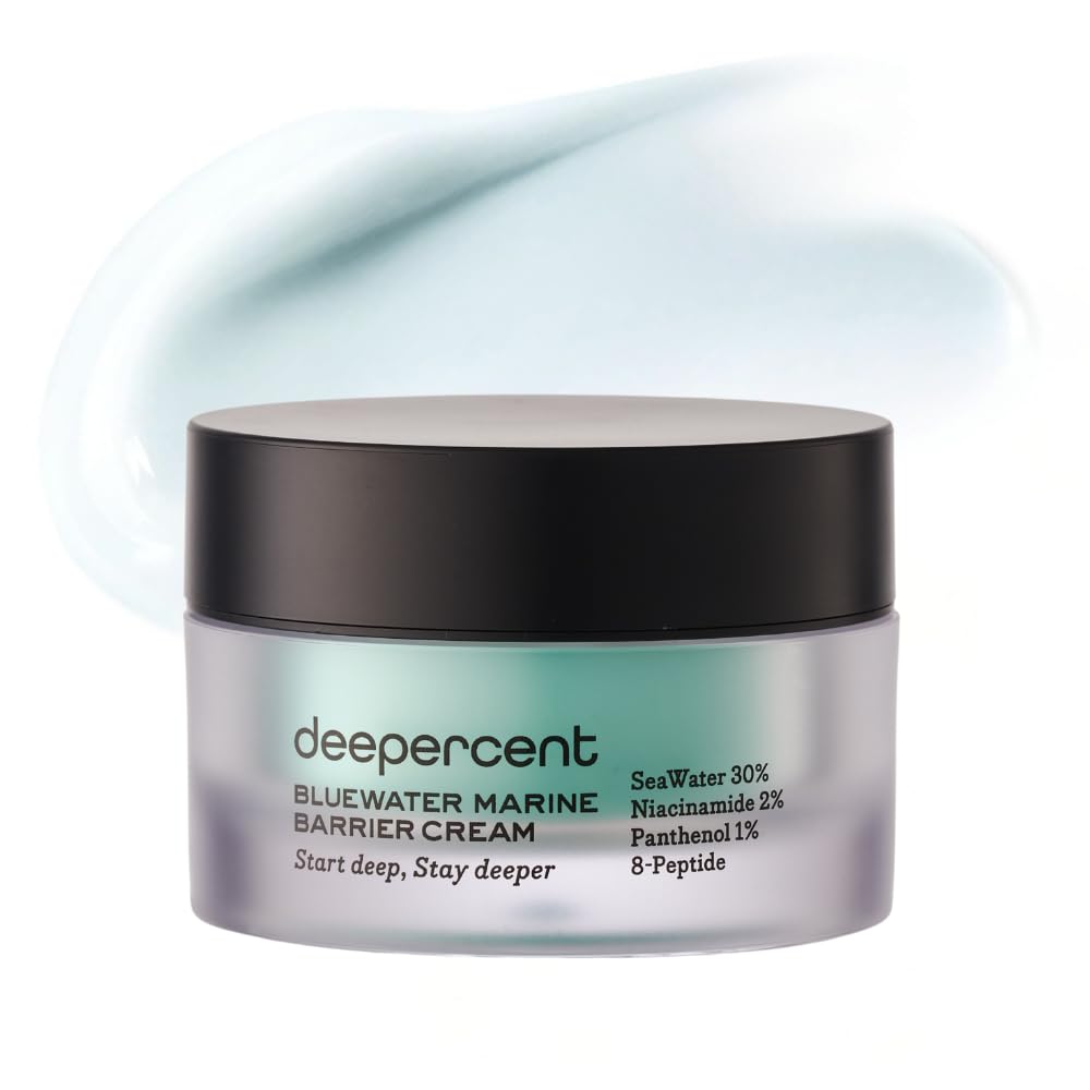 DEEPERCENT Bluewater Barrier Night Cream – PDRN, Hyaluronic Acid & Peptide, Vegan, Fragrance-Free (1.69 fl oz)