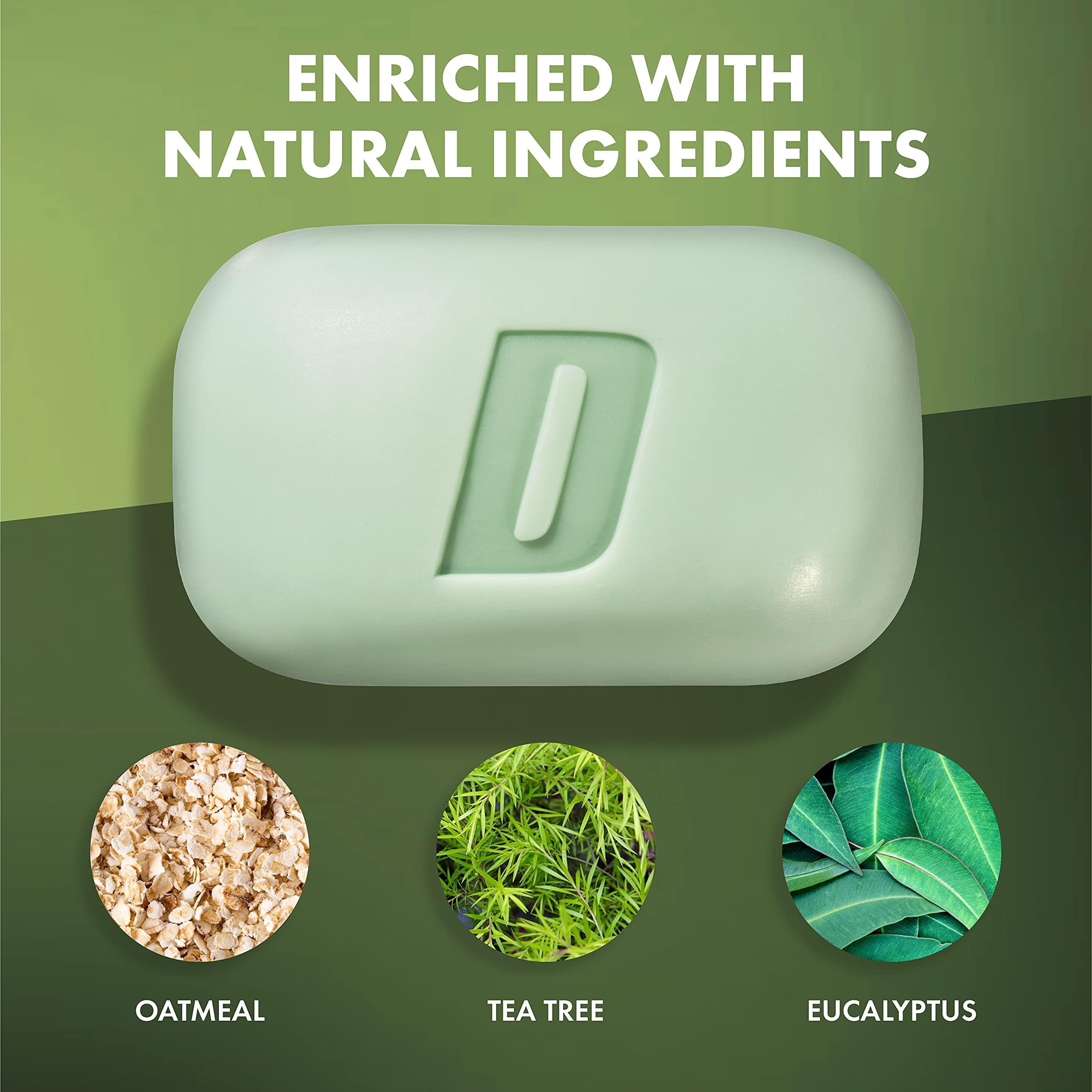 Defense Acne Care Bar Soap 4.2oz (Pack of 5) – 2% Salicylic Acid, Tea Tree & Eucalyptus Oils, Oatmeal
