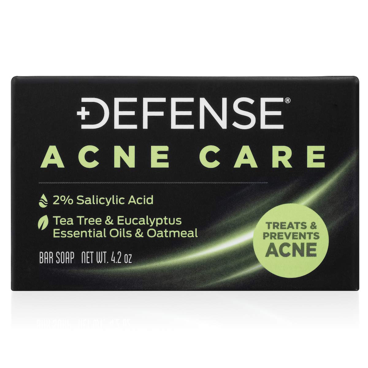Defense Acne Care Bar Soap 4.2oz – 2% Salicylic Acid, Tea Tree & Eucalyptus, Oatmeal