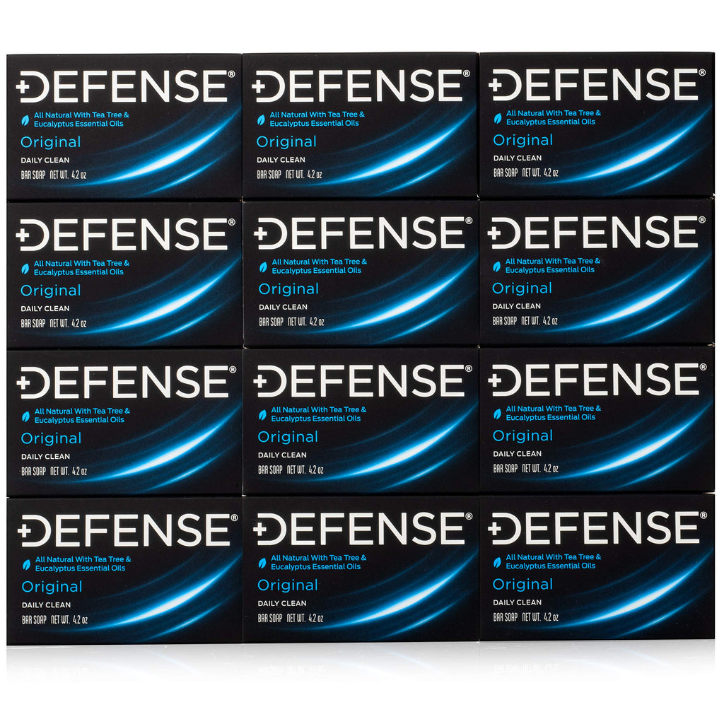 Defense Soap 12pk All Natural Tea Tree Bar Soap for Men – Wrestler-Crafted with Tea Tree & Eucalyptus