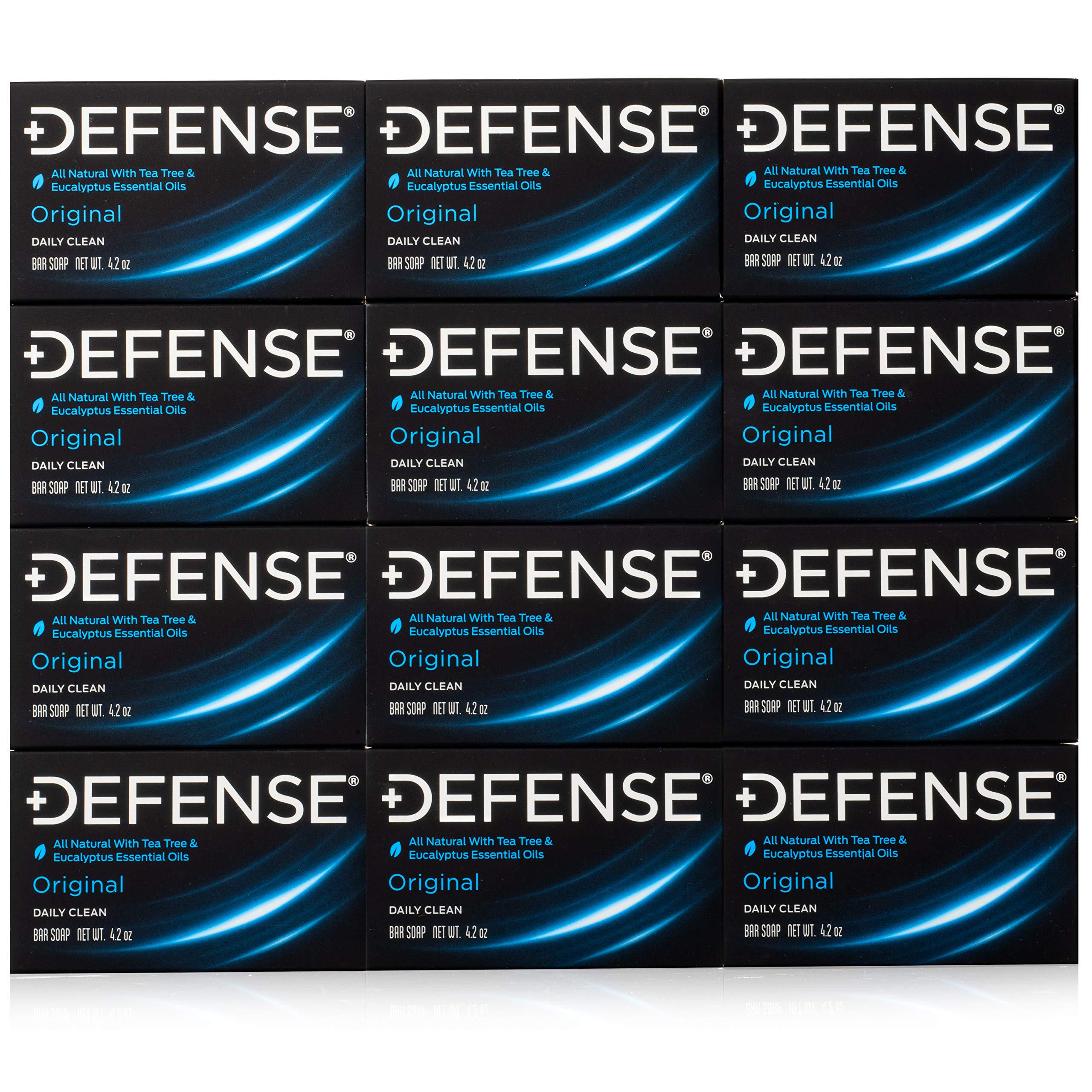 Defense Soap 12pk All Natural Tea Tree Bar Soap for Men – Wrestler-Crafted with Tea Tree & Eucalyptus