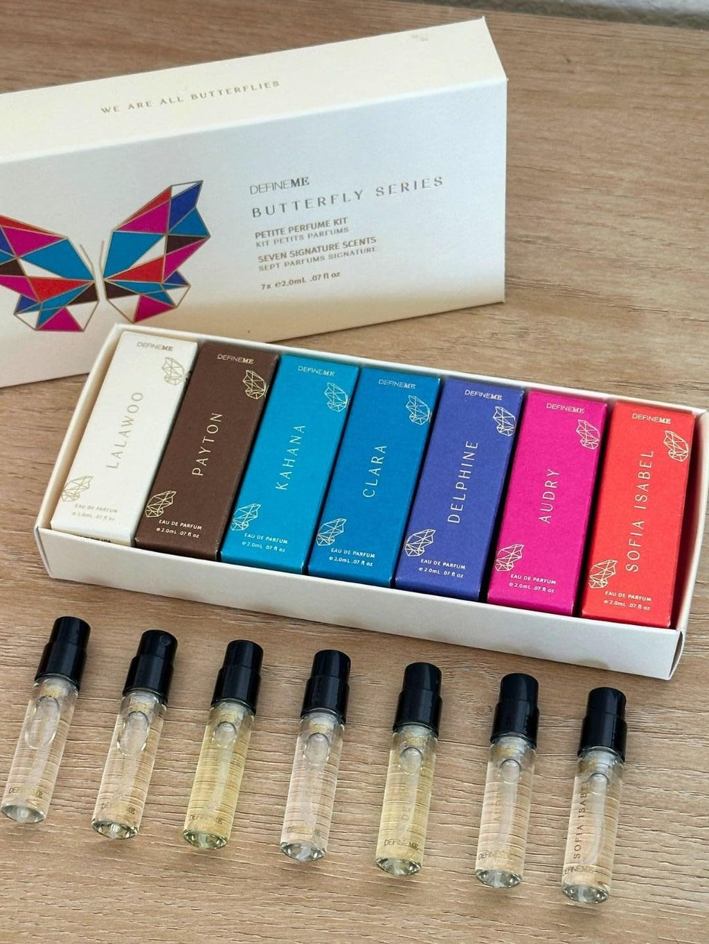 DefineMe Mini Perfume Gift Set – 7 Scents, Travel-Ready & Vegan