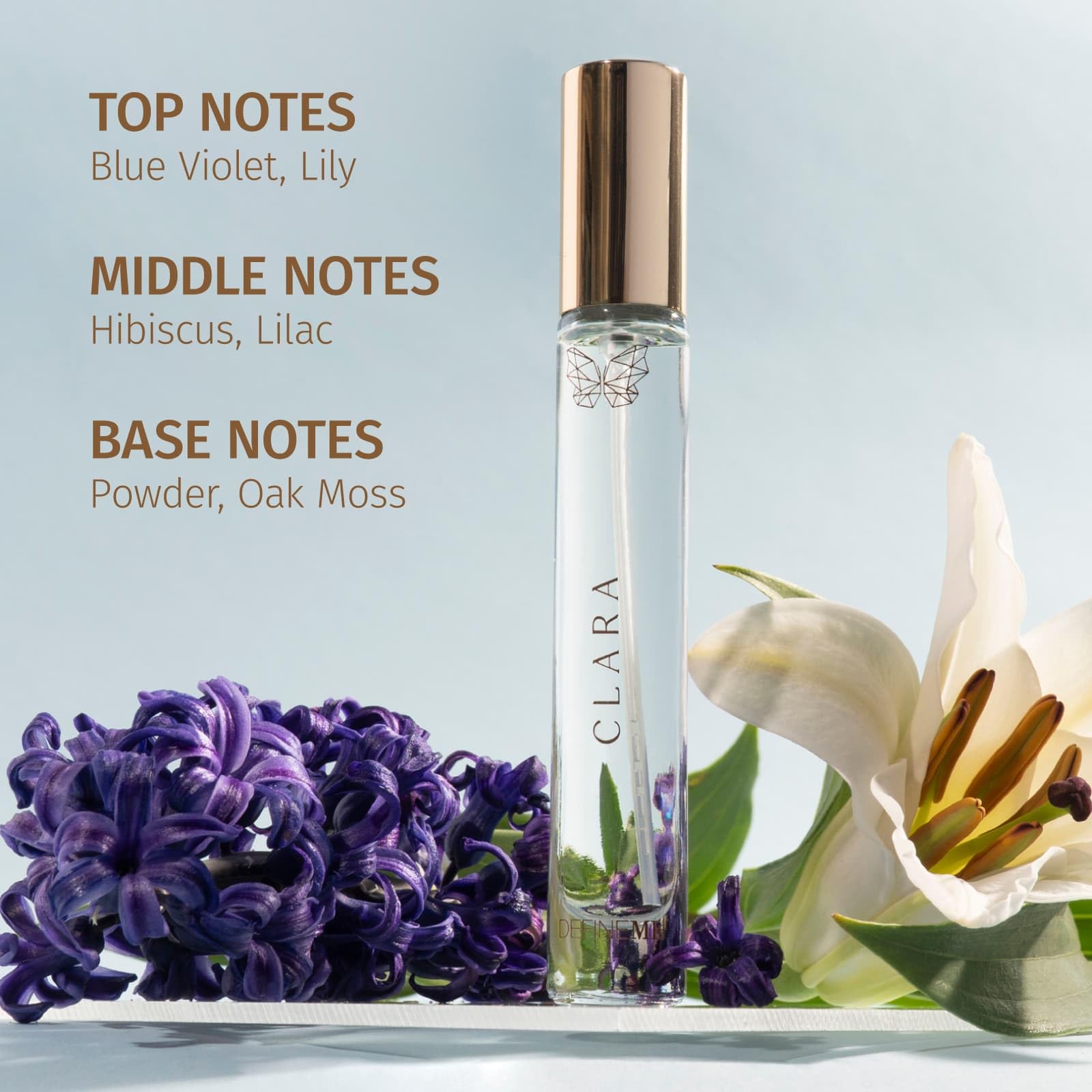 DefineMe Clara Natural Perfume Mist – Travel Size 0.3 fl oz | Purse Spray
