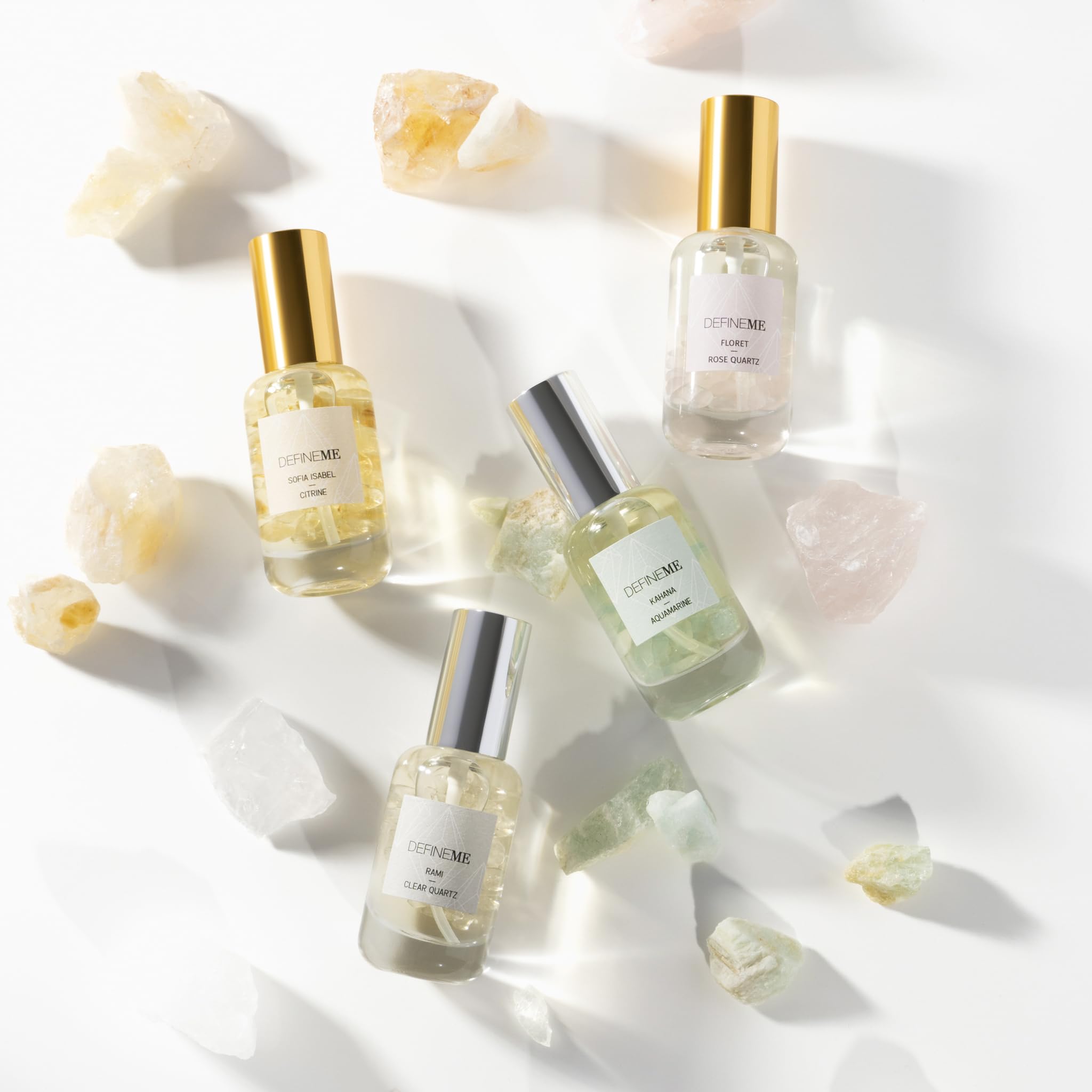 DefineMe Floret Rose Quartz Crystal Infused Natural Perfume Mist – 0.95 fl oz, Award Winner 2024 Universal Beauty Awards