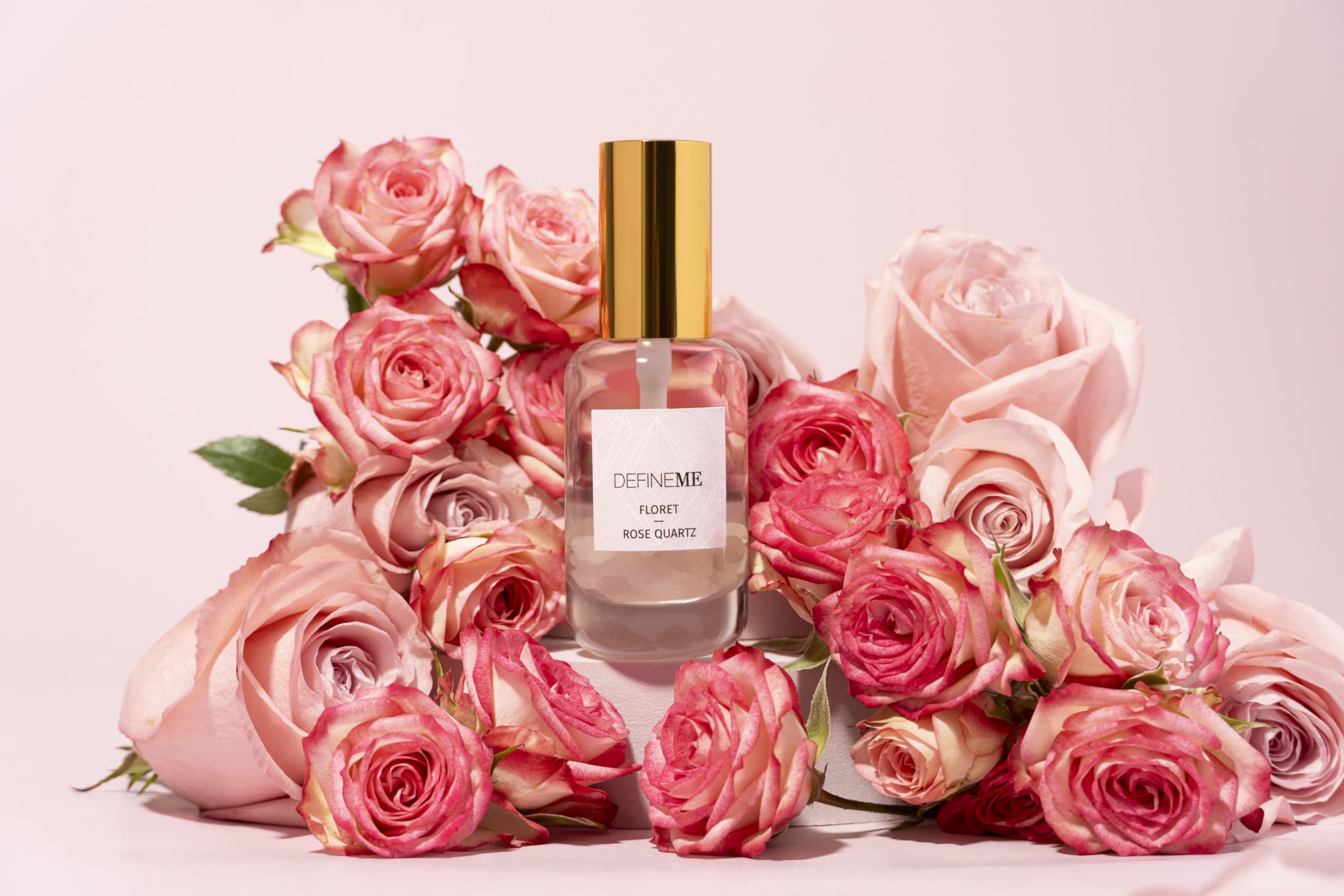 DefineMe Floret Rose Quartz Crystal Infused Natural Perfume Mist – 0.95 fl oz, Award Winner 2024 Universal Beauty Awards