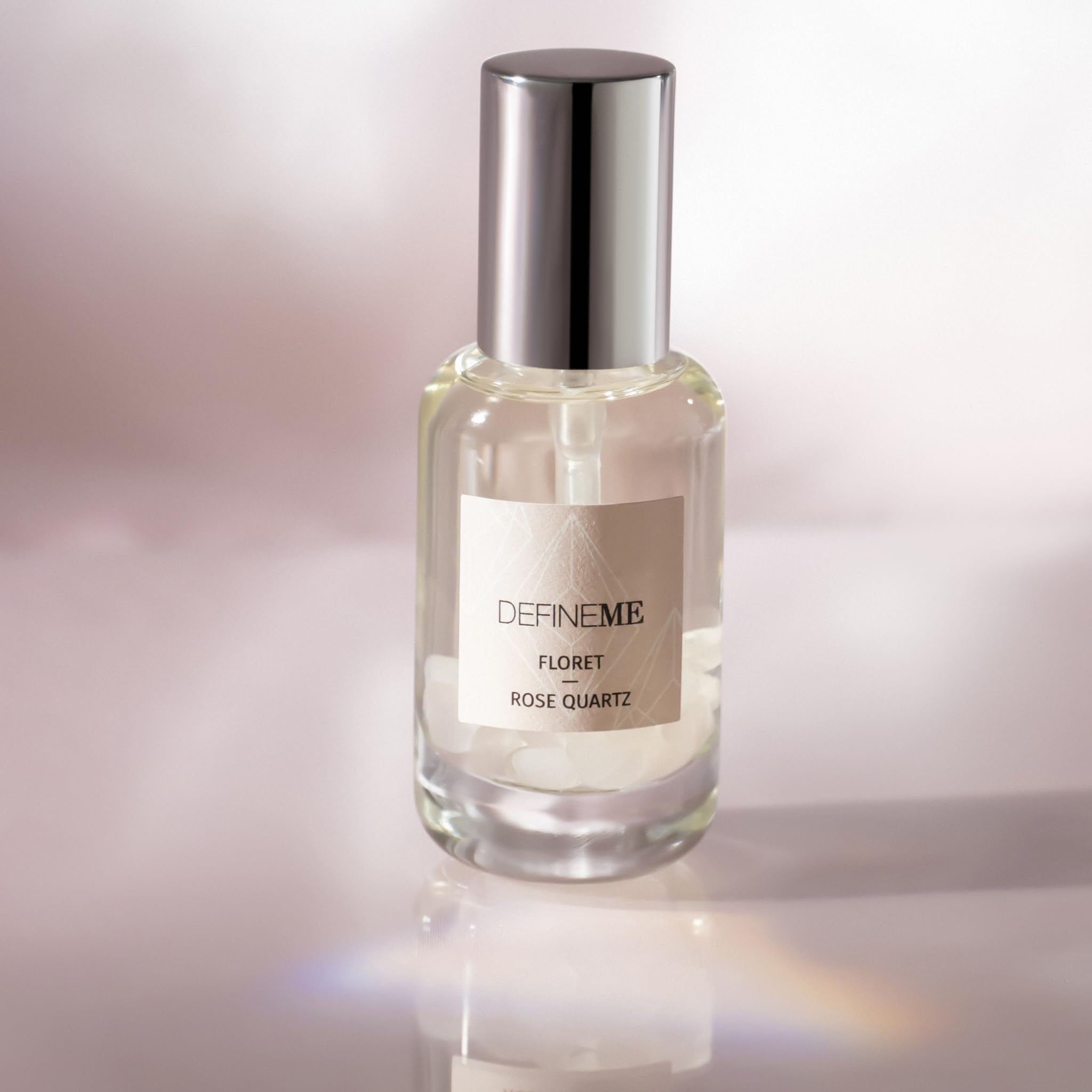 DefineMe Floret Rose Quartz Crystal Infused Natural Perfume Mist – 0.95 fl oz, Award Winner 2024 Universal Beauty Awards
