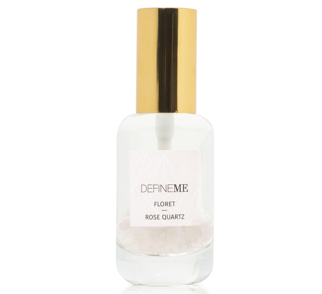 DefineMe Floret Rose Quartz Crystal Infused Natural Perfume Mist – 0.95 fl oz, Award Winner 2024 Universal Beauty Awards