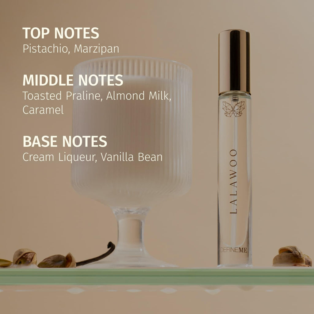 DefineMe Lalawoo Perfume Mist – Pistachio Vanilla, 0.3 oz Travel Size