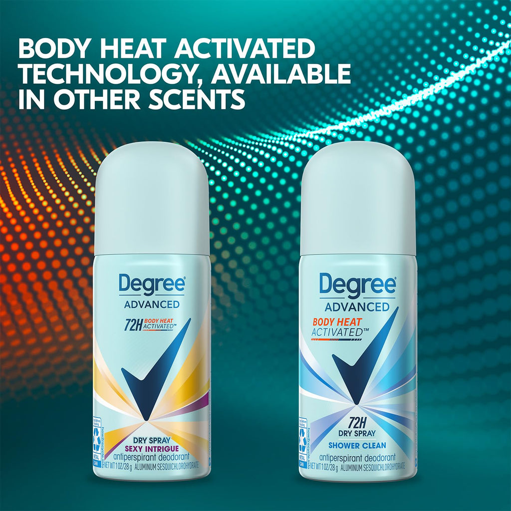 Degree Advanced Antiperspirant Spray – Shower Clean, 2-Pack, 72H Protection, 1 oz Each