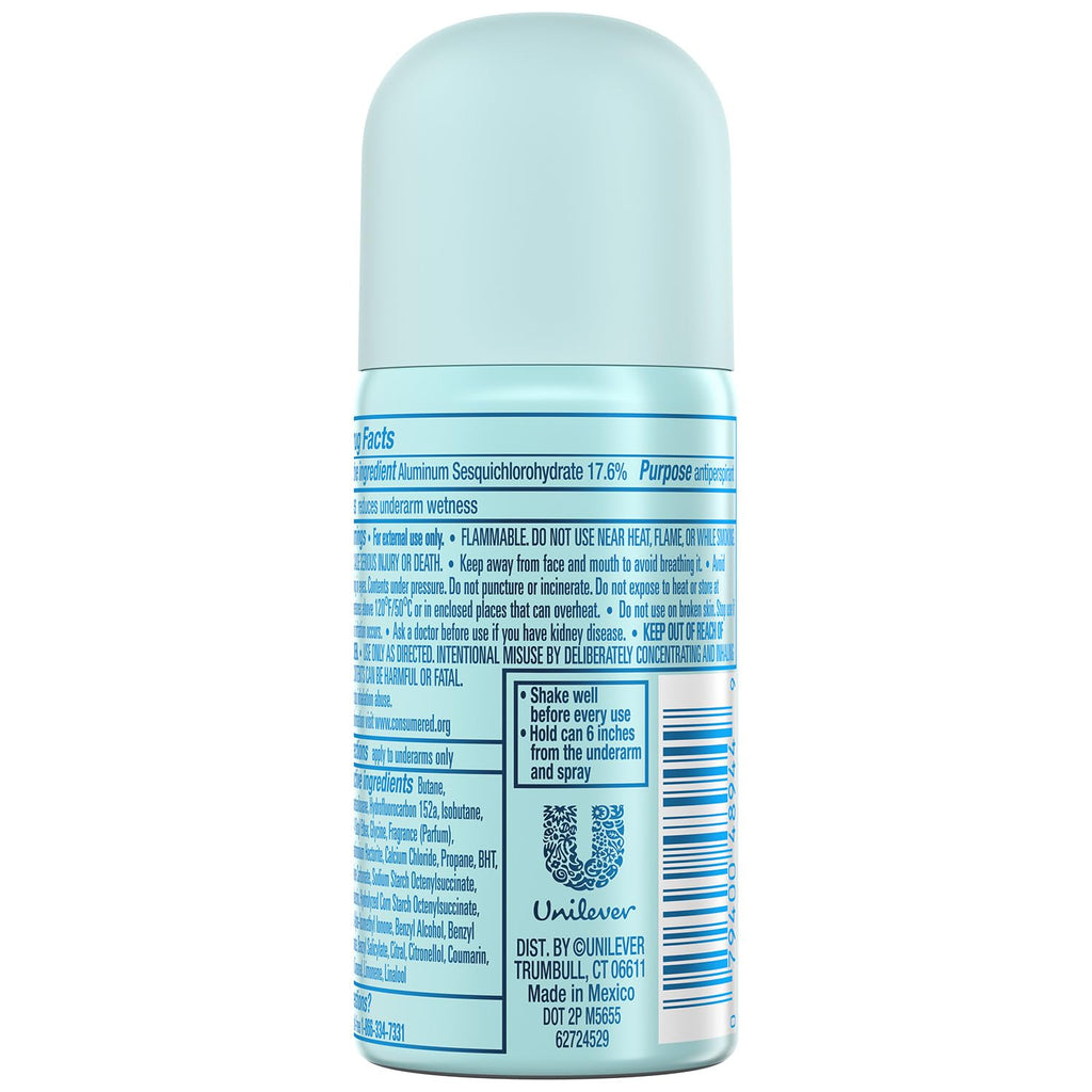 Degree Advanced Antiperspirant Spray – Shower Clean, 2-Pack, 72H Protection, 1 oz Each
