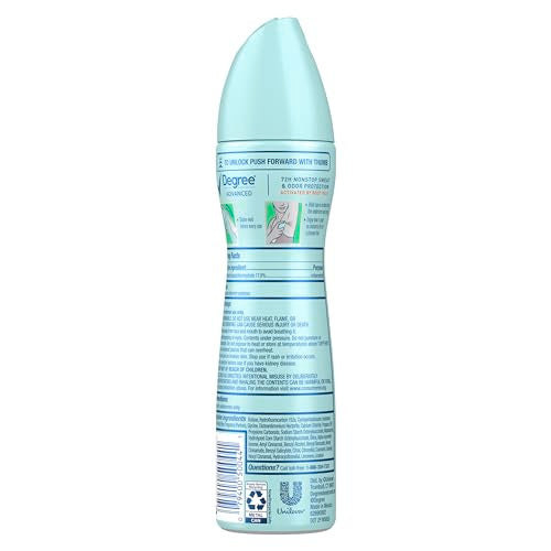 Degree Cucumber Burst Antiperspirant Dry Spray for Women, 3 Count (3.8 oz each) – 72-Hour Sweat & Odor Protection