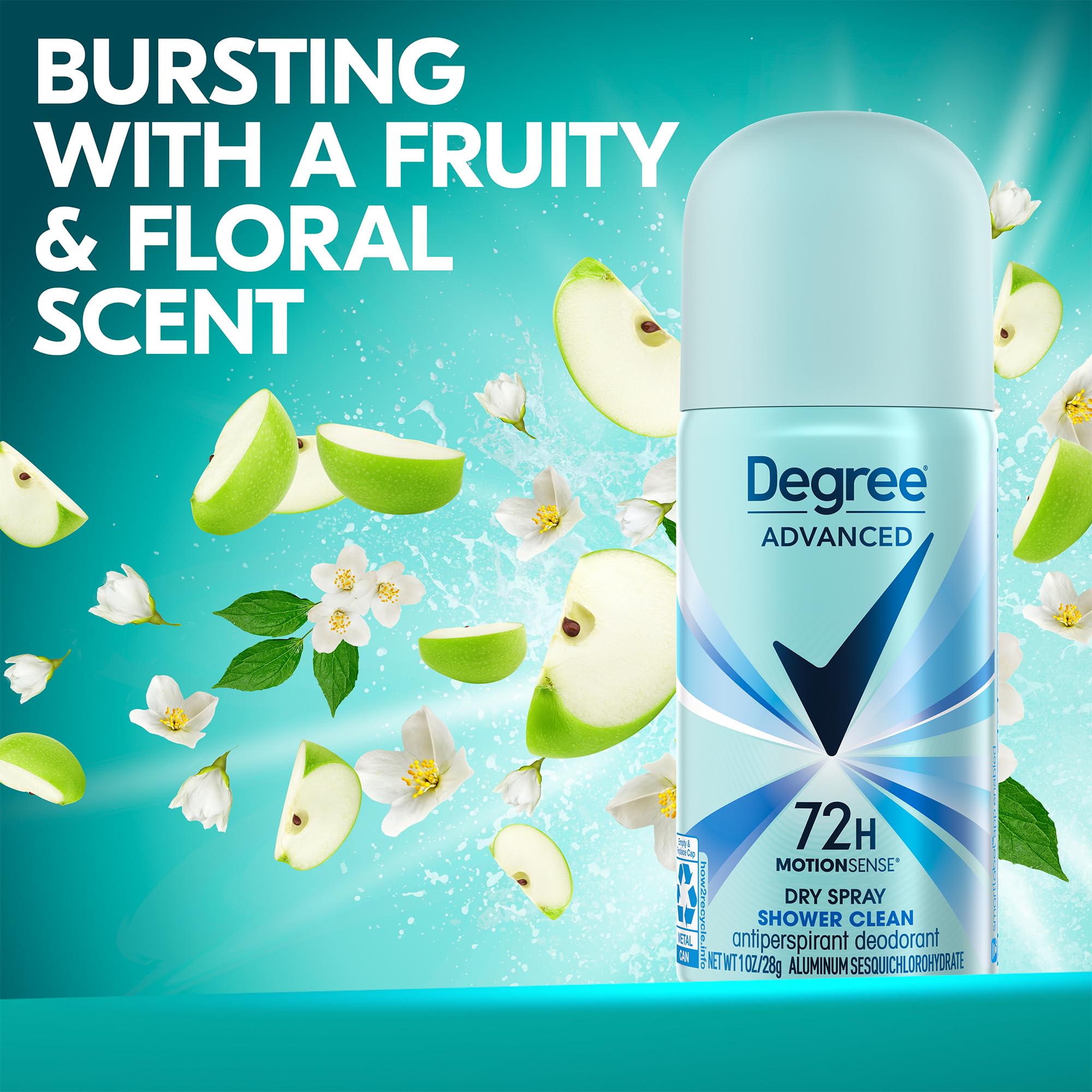 Degree Women Travel Deodorant Antiperspirant Mini Sprays – Body Heat Activated 72H Protection (24-Pack, Shower Clean) | 1 oz
