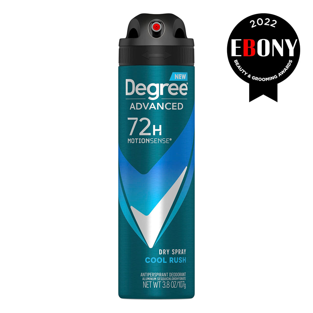 Degree Men Cool Rush Antiperspirant Deodorant Dry Spray with MotionSense Technology — 3-Count, 3.8 oz