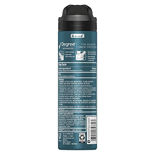 Degree Men Cool Rush Antiperspirant Deodorant Dry Spray with MotionSense Technology — 3-Count, 3.8 oz