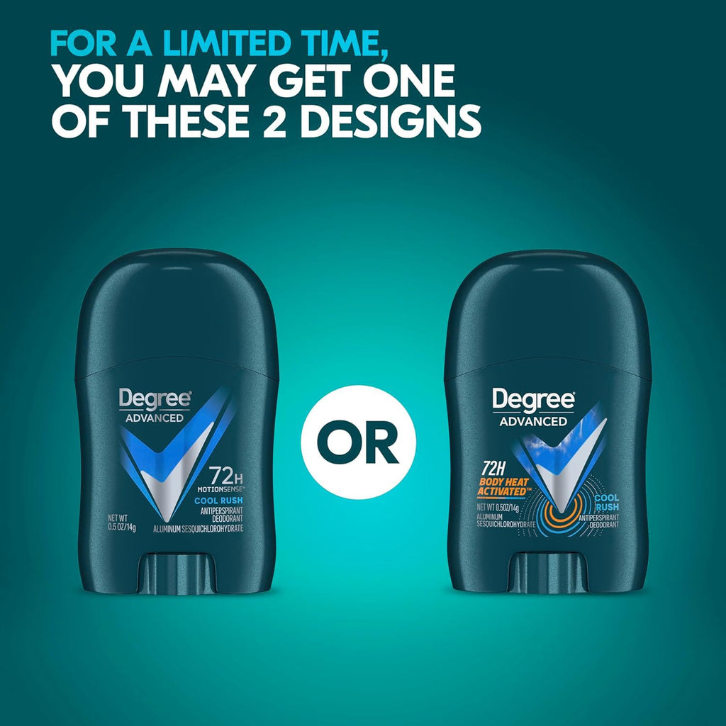 Degree Men Travel Deodorant Bulk Pack – Cool Rush 24 Sticks, 0.5 oz, 72H MotionSense
