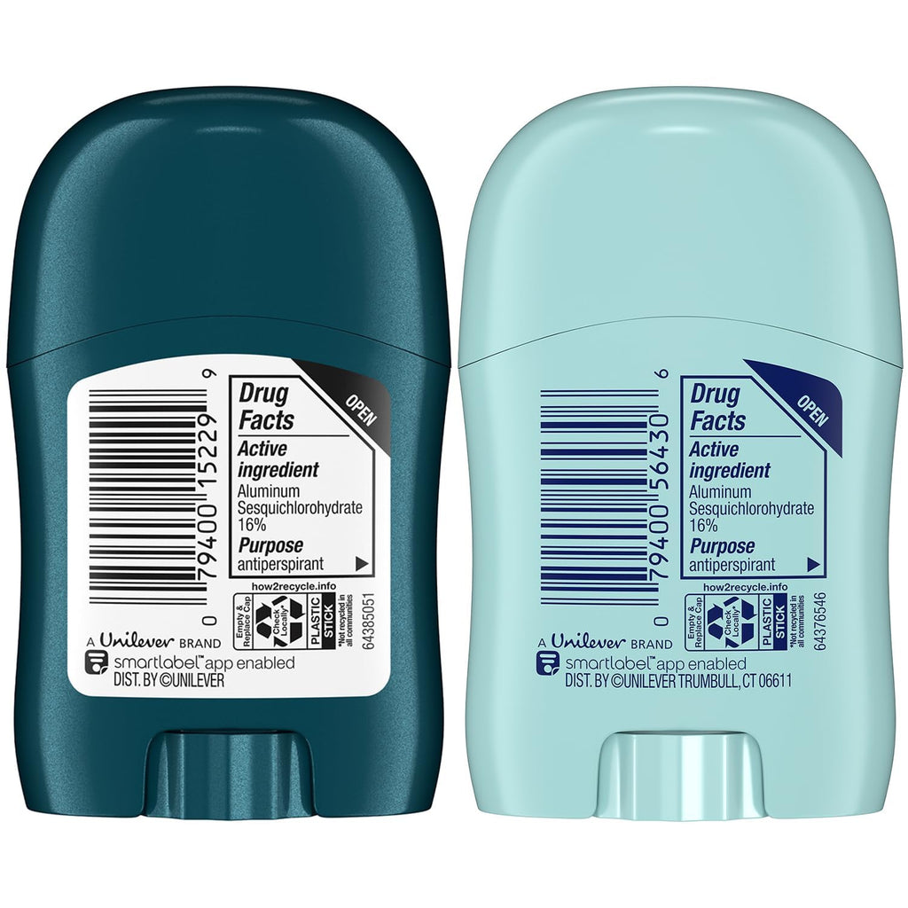 Degree Travel Deodorant Variety Pack – 72 Mini Sticks (36 Cool Rush, 36 Shower Clean)