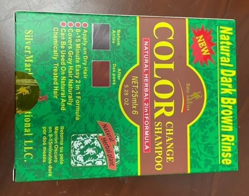 Deity America Natural Herbal 2in1 Color Change Shampoo Dark Brown Rinse — 6 ea
