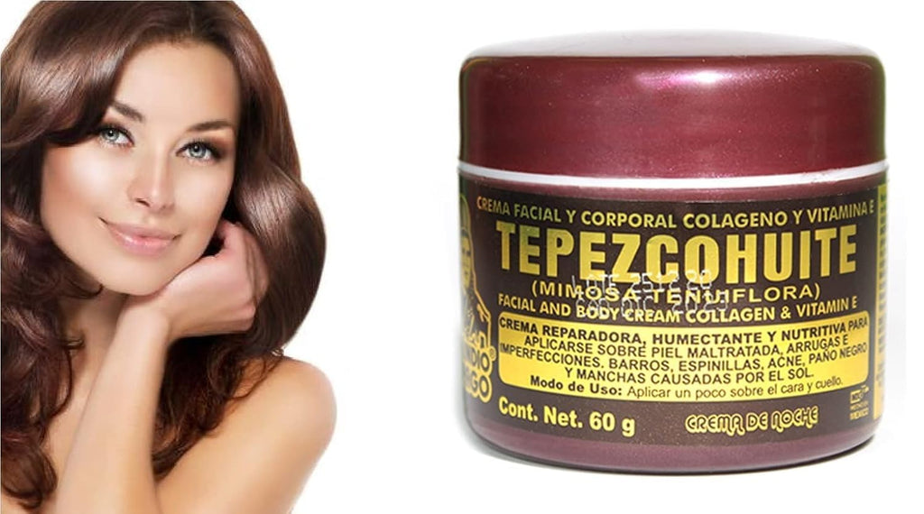 Del Indio Papago Tepezcohuite Night Cream with Collagen & Vitamin E – 3 x 2 oz