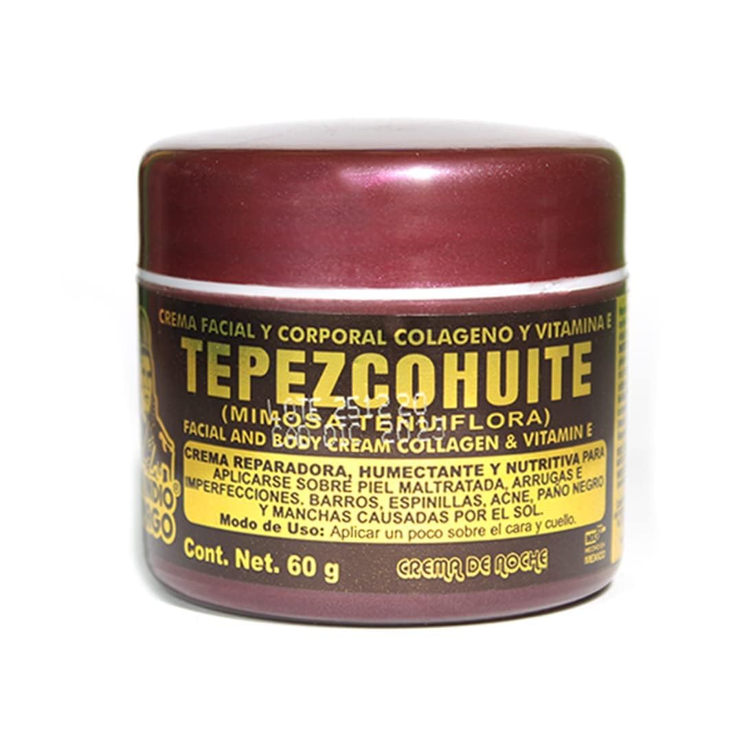 Del Indio Papago Tepezcohuite Night Cream with Collagen & Vitamin E – 3 x 2 oz