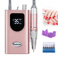 Delanie Electric Nail Drill – 35000 RPM Portable E-File for Nail Tech, Rose Gold