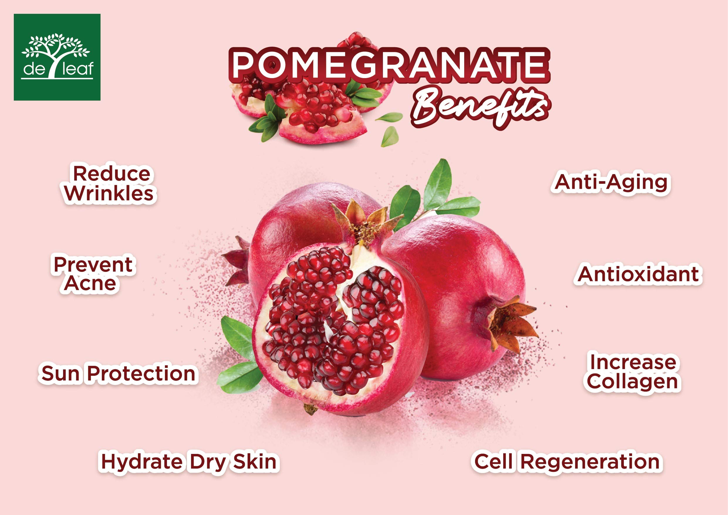 DE LEAF THANAKA Pomegranate Bar Soap – Ageless Glow, Deep Cleansing & Hydration (3 x 100 g)