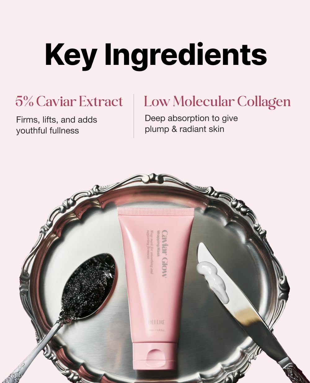 Delere Caviar Glow Collagen Wrapping Mask | Korean Peel-Off Face Mask for Radiant, Refined Skin
