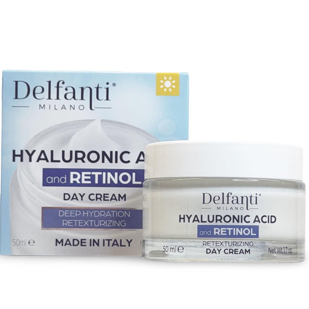Delfanti-Milano Hyaluronic Acid & Retinol Day Cream – Deep Hydration & Texture Retexturizing