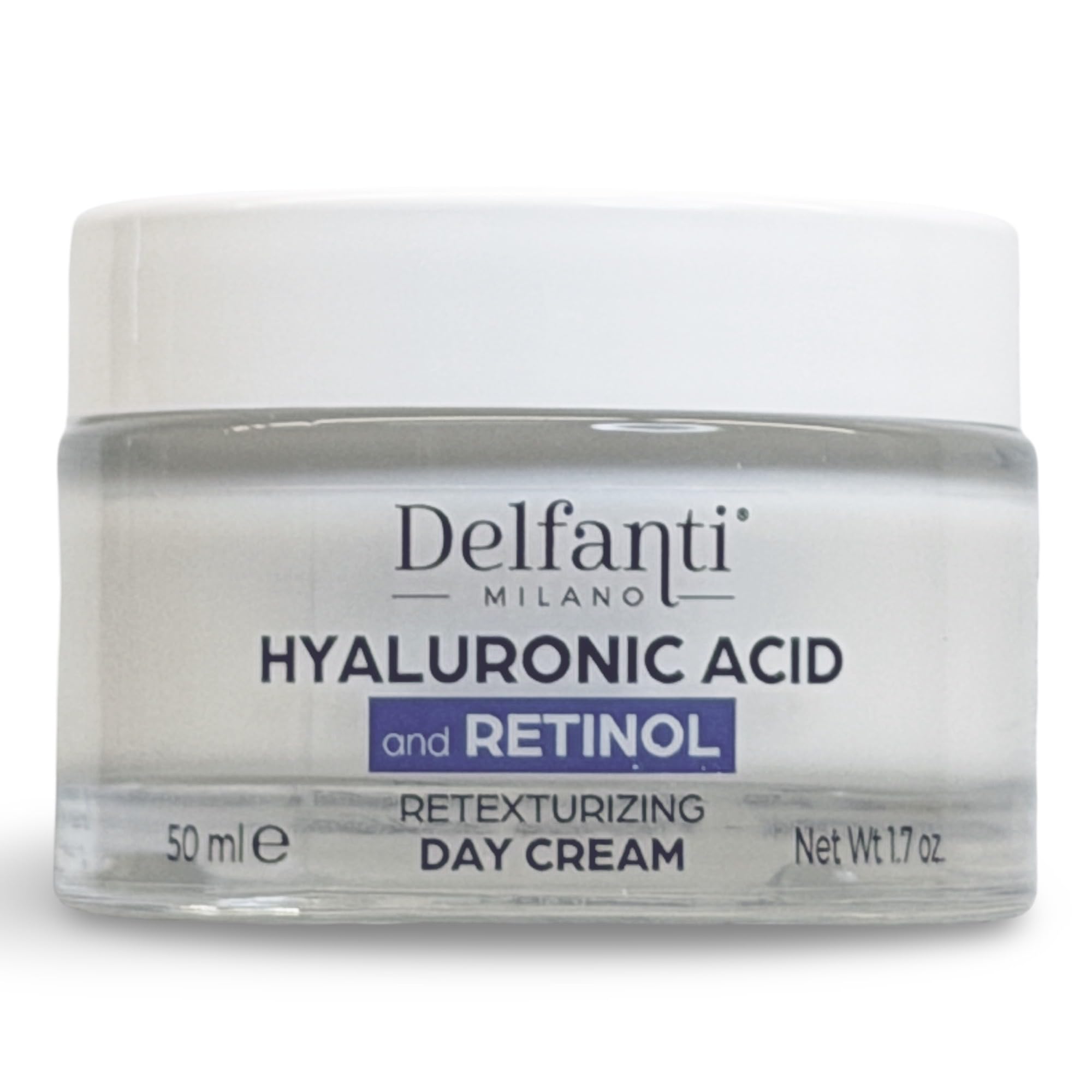 Delfanti-Milano Hyaluronic Acid & Retinol Day Cream – Deep Hydration & Texture Retexturizing