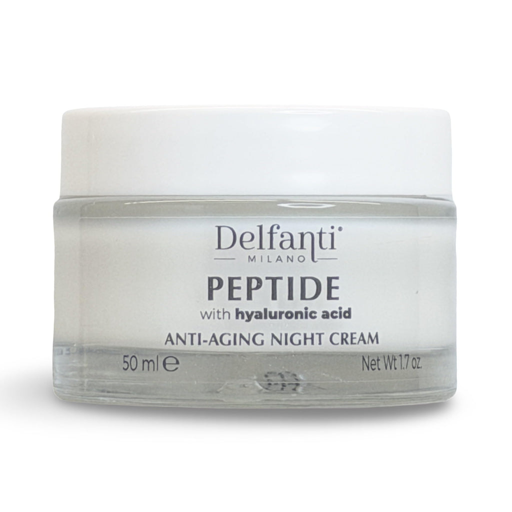 Delfanti-Milano Peptide with Hyaluronic Acid Anti-Aging Night Cream — Made in Italy